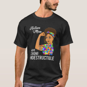 Autism Mum Indestructible Autistic Puzzle Ribbon A T-Shirt