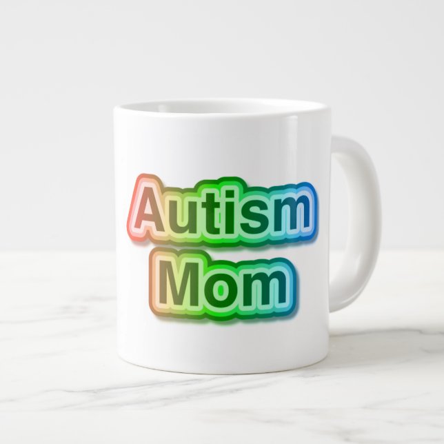 Autism Mum Jumbo gift mug (Front Right)
