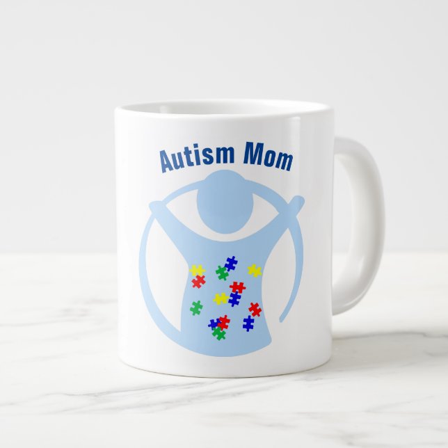Autism Mum - Jumbo Mug (Front Right)