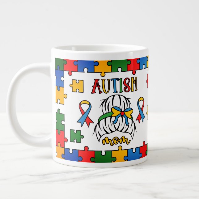 Autism Mum- Jumbo Mug (Left)