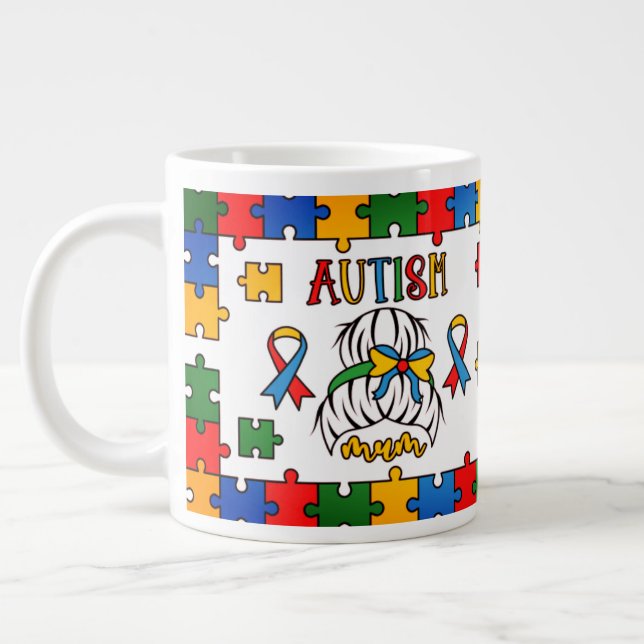 Autism Mum - Jumbo Mug (Left)