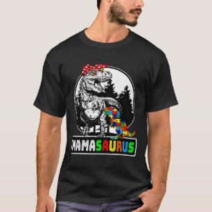 Autism Mum Mamasaurus Autism Dino T-Shirt