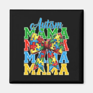 Autism Mum Neuro Diverse Coquette Bow Mama Mother' Magnet