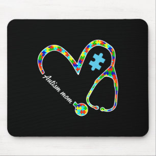 Autism Mum Puzzle Stethoscope Nurse Autism Awarene Mouse Pad