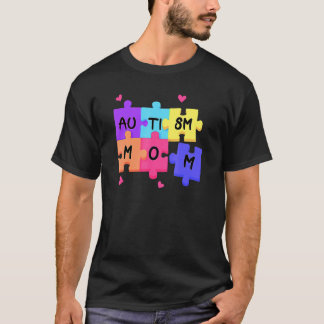 Autism Mum Puzzle Support Mum Women Autism Awarene T-Shirt