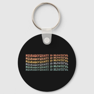 Autism mum Rainbow Neurodiversity is beautifulNeur Key Ring