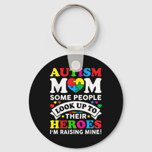 Autism Mum Raising Hero Autism Awareness Mum Key Ring