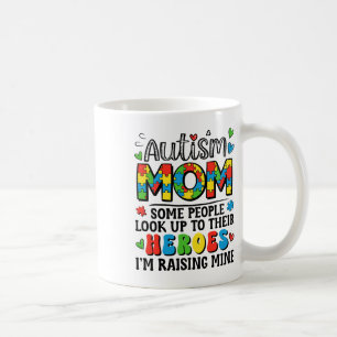 Autism Mum Raising Hero Groovy Autism Awareness Coffee Mug
