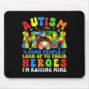 Autism Mum Raising Hero Groovy Autism Awareness Me Mouse Pad