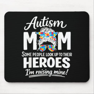 Autism Mum Raising Hero Puzzle Awareness Pride Mouse Pad