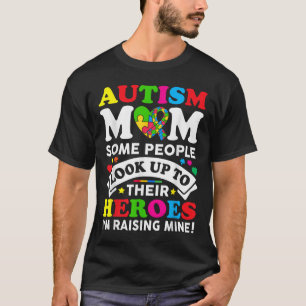 Autism Mum Raising Heroes Autism Mum Awareness Kid T-Shirt