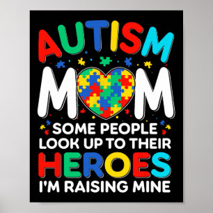 Autism Mum Raising Heros Autism Awareness Be Kind  Poster