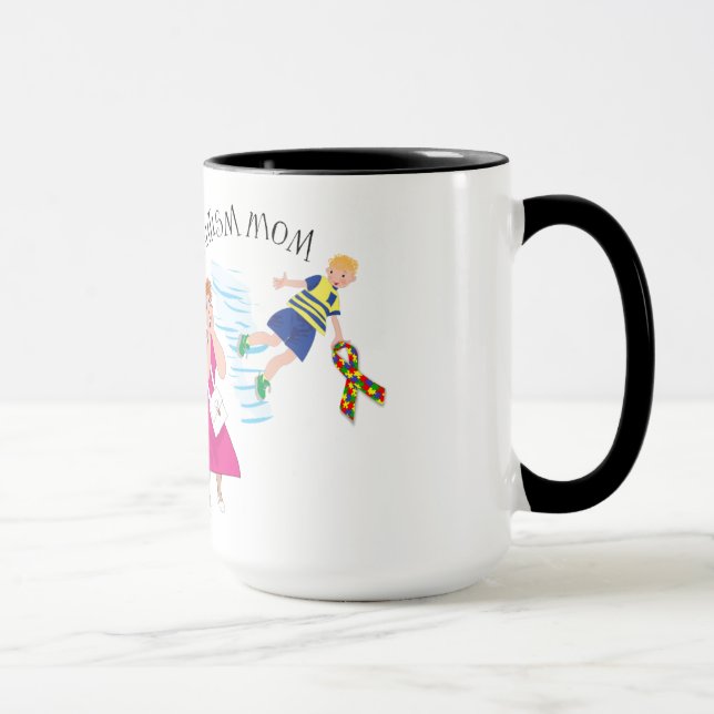 Autism Mum Ringer Mug (Right)