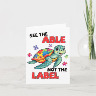 Autism Mum See The Able Autism Awareness Turtle Un Card
