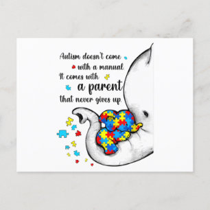Autism Mum Shirt Women Autism Awareness Shirts Mum Postcard
