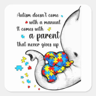 Autism Mum Shirt Women Autism Awareness Shirts Mum Square Sticker