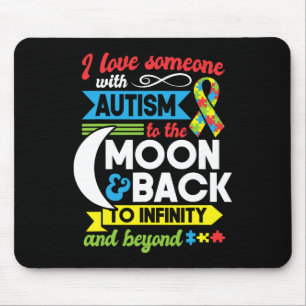 Autism Mum Sister Grandma I Love Someone With Auti Mouse Pad