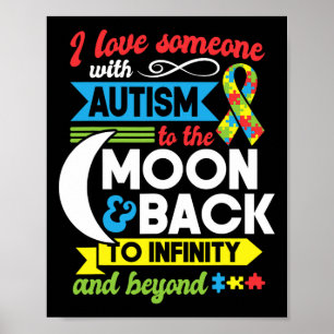 Autism Mum Sister Grandma I Love Someone With Auti Poster