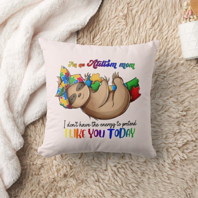 Autism Mum - Sloth Cushion (Blanket)