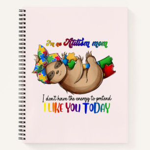 Autism Mum - Sloth Notebook