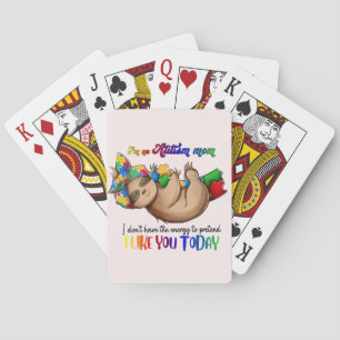 Autism Mum - Sloth Playing Cards