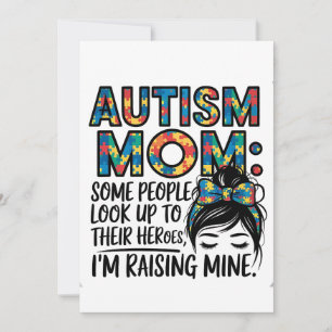 Autism Mum Some People Look Up to Their Heroes Holiday Card