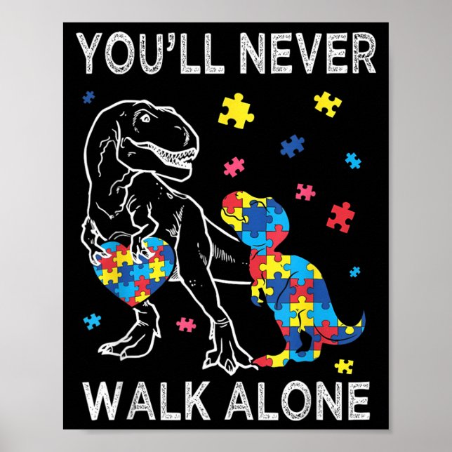 Autism Mum Son Support Alone Parents Youll Never Poster (Front)