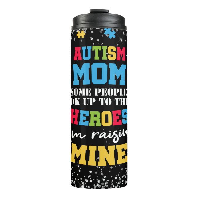 Autism Mum Spectrum Hero Thermal Tumbler (Front)