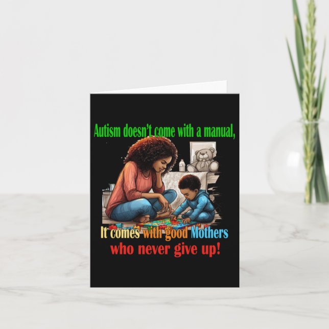 Autism Mum Sticker  Card (Front)