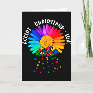 Autism Mum Support Floral Autism Awareness Daisy F Card