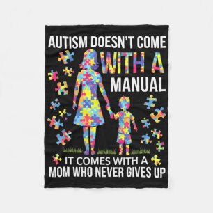 Autism Mum Support For Strong Mothers Fleece Blanket