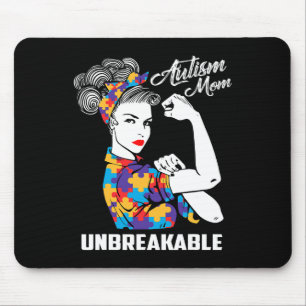 Autism Mum Unbreakable Autism Awareness Gift Mouse Pad
