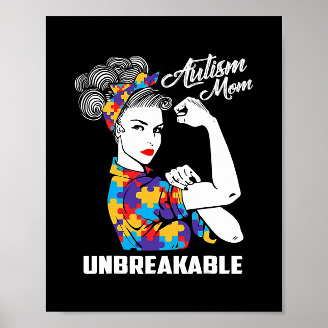 Autism Mum Unbreakable Autism Awareness  Poster (Front)