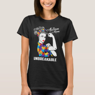 Autism Mum Unbreakable  Autism Awareness T-Shirt