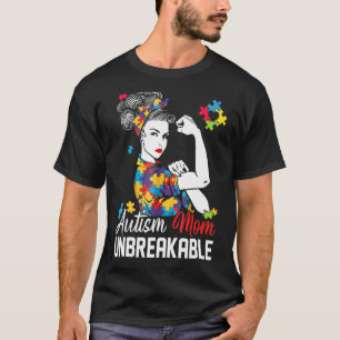 Autism Mum Unbreakable Autism Awareness Women Moth T-Shirt