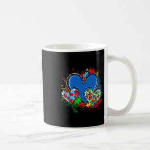 Autism Mum Watercolor Heart Neurodiversity  Coffee Mug