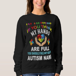 Autism Nama Autism Awareness Love Heart Puzzle Pie Sweatshirt