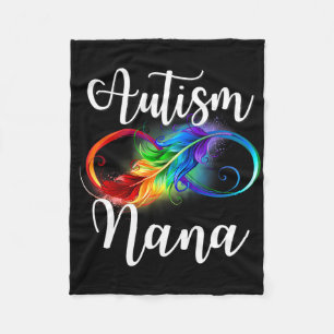 Autism Nana Neurodiversity Rainbow Infinity Sign S Fleece Blanket