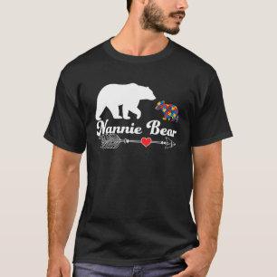 Autism Nannie Bear Puzzle Autism Awareness Autisti T-Shirt