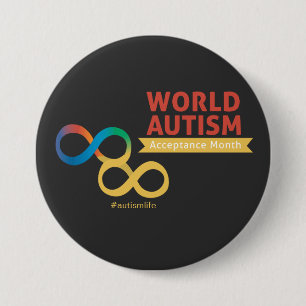 Autism, Neurodiversity Acceptance 7.5 Cm Round Badge