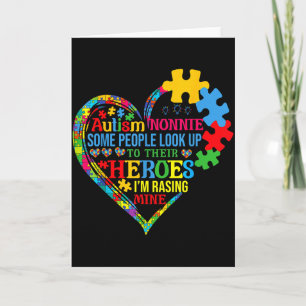 Autism Nonnie Raising Hero Mothers Day Autism Nonn Card