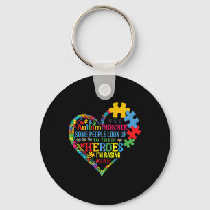 Autism Nonnie Raising Hero Mothers Day Autism Nonn Key Ring