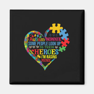 Autism Nonnie Raising Hero Mothers Day Autism Nonn Magnet