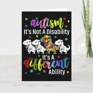 Autism Not A Disability It's A Different Ability D Card