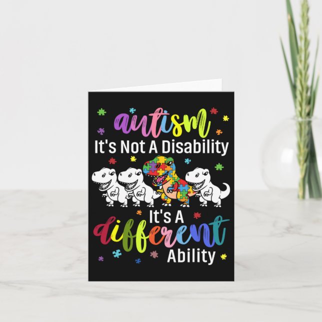 Autism Not A Disability It's A Different Ability D Card (Front)