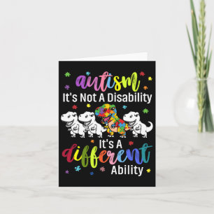 Autism Not A Disability It's A Different Ability D Card