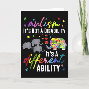 Autism Not A Disability It's A Different Ability E Card