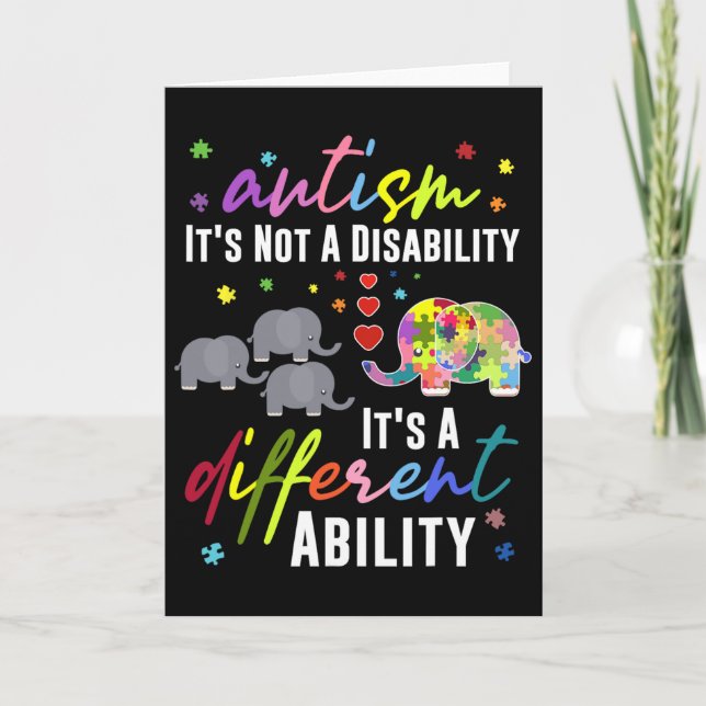 Autism Not A Disability It's A Different Ability E Card (Front)