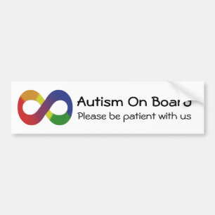 Autism On Board Bumper Sticker - Infinity symbol