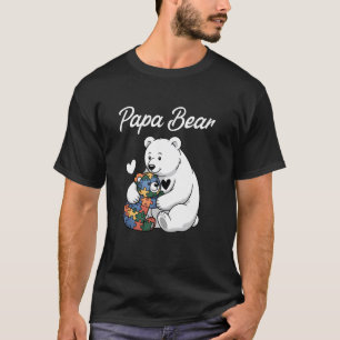 Autism Papa Bear Mum Love Autistic Child Autism Aw T-Shirt